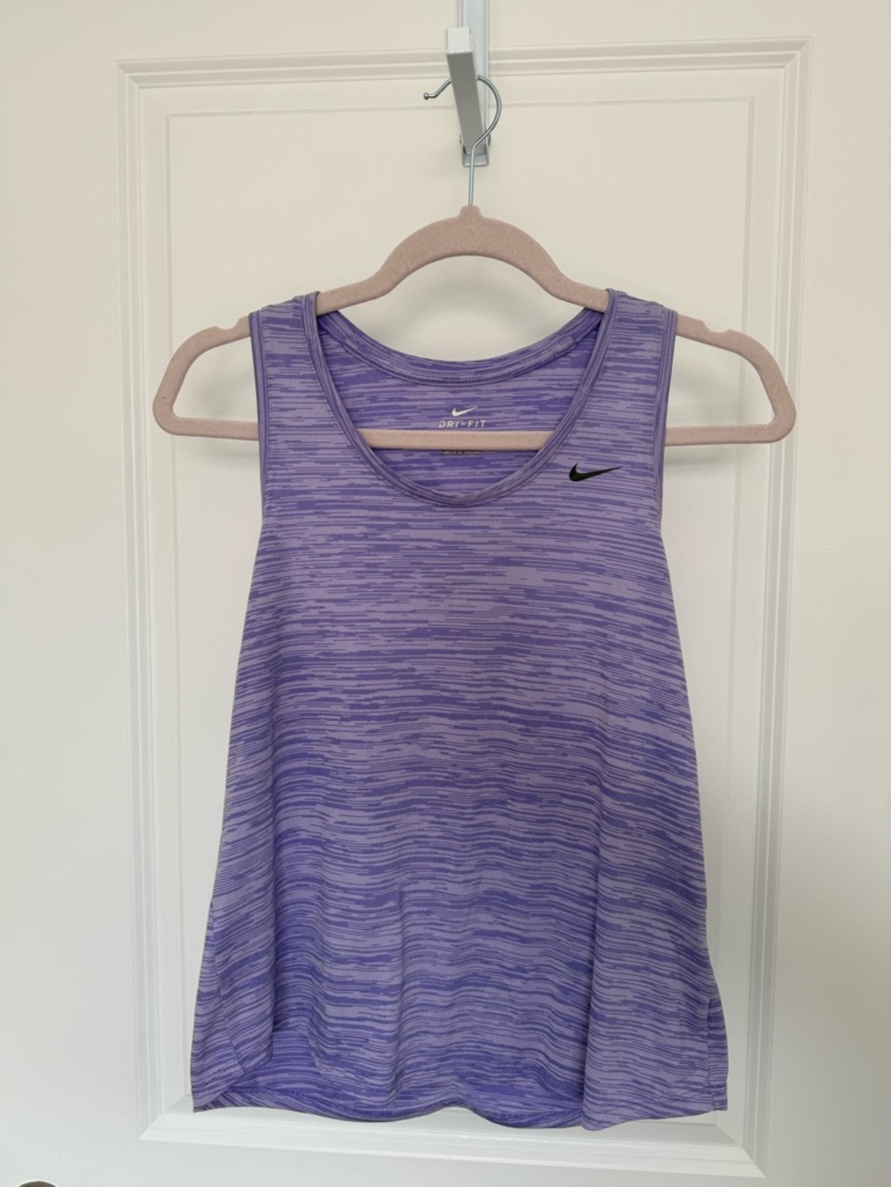 Nike Purple Heather Dri-FIT Tank Top With Logo Size S